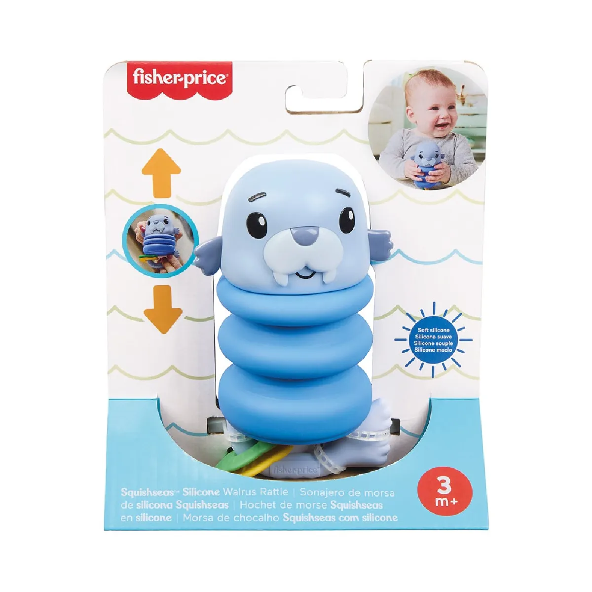 Squishseas Hochet et Anneau de Dentition Silicone Océan Assorti - vue 5