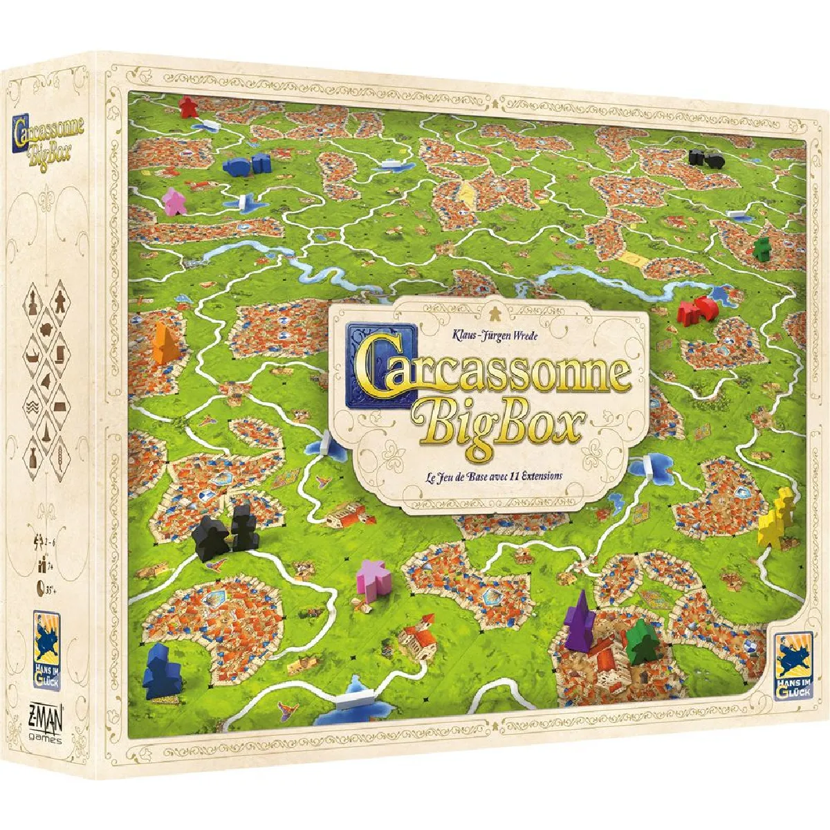 Carcassonne Big Box Jeu de société Tuiles +11 extensions
