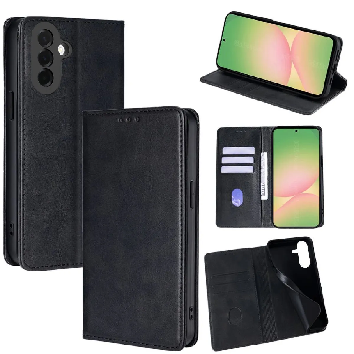 XEPTIO - Étui Portefeuille Samsung Galaxy A37 5G - Housse à Rabat - Noire - Image 2
