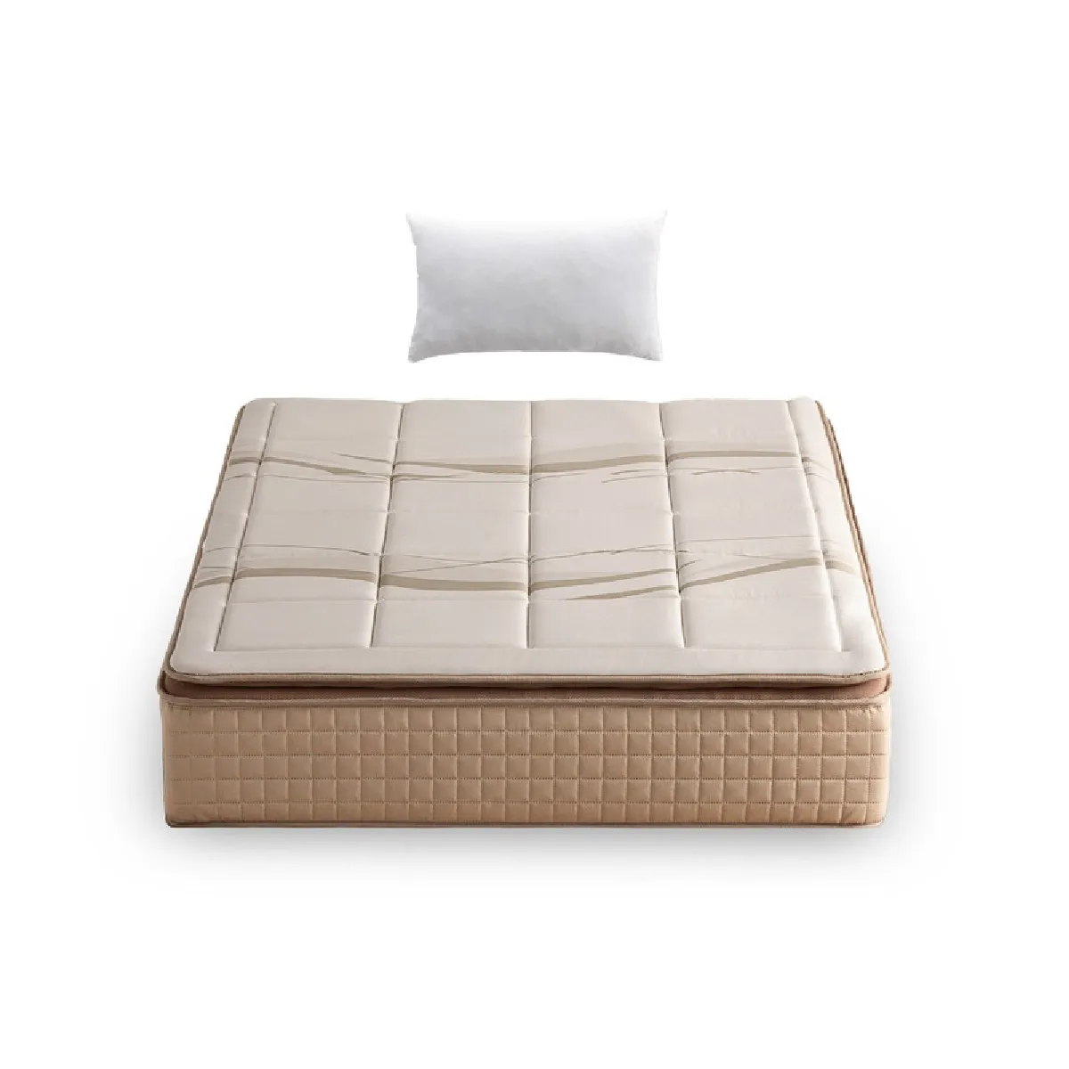 Pack Oreiller Fibre 2x90 + Matelas PREMIUM Ressorts ensachés 180x200, 31 cm, CALYPSO