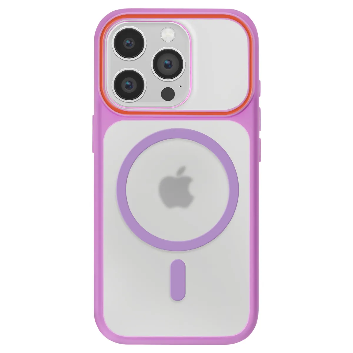 Avizar Violet Coque Pour Iphone 14 Pro Conception Bi-Matière Compatible Magsafe