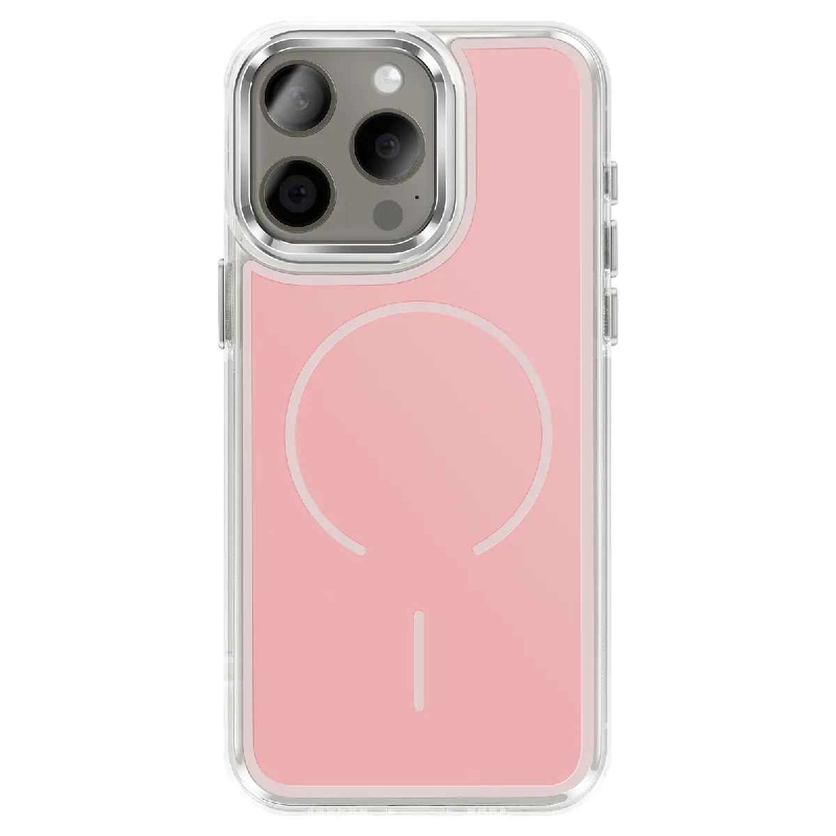Avizar Rose Coque Magsafe Pour Iphone 15 Pro Max Conception Hybride Renforcé