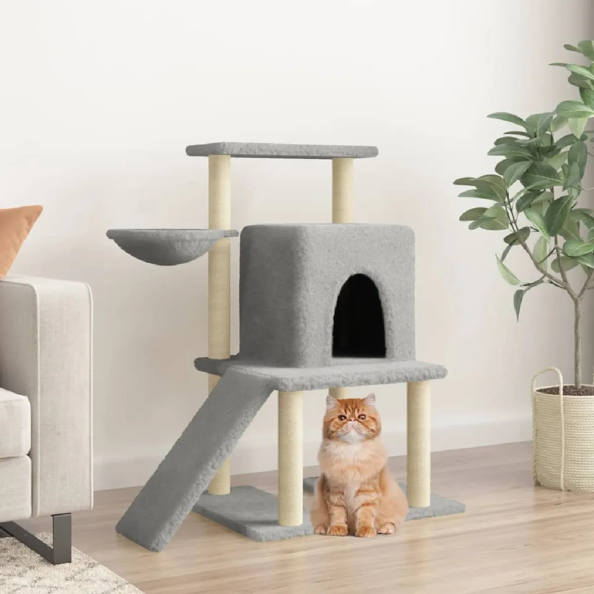 vidaXL Arbre à chat avec griffoirs en sisal 96 5 cm