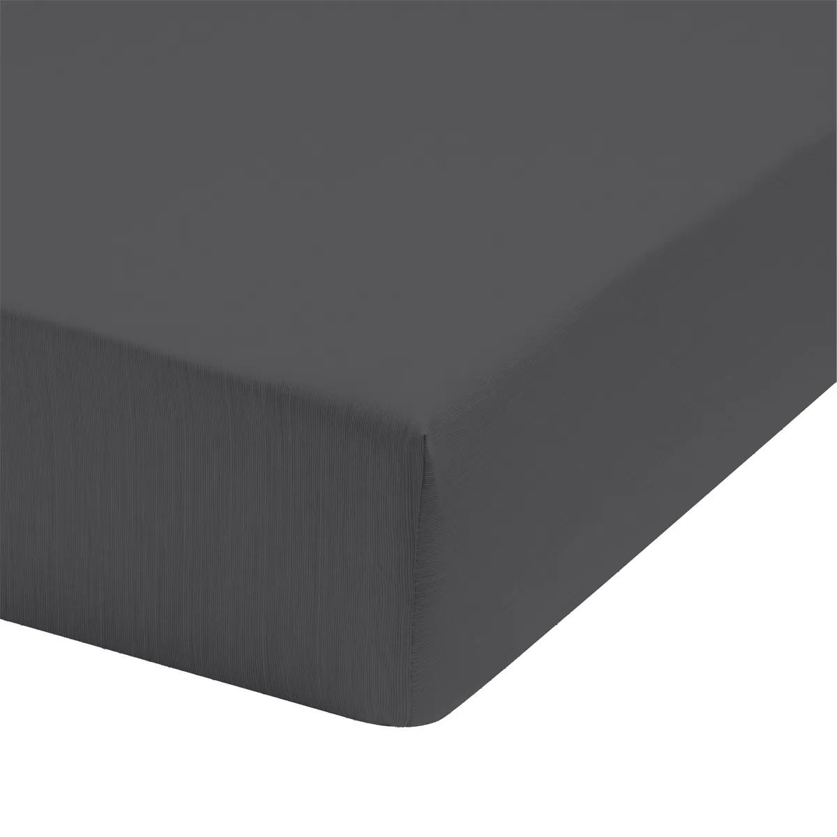Origin Drap housse en Bambou - 160 x 200 cm - Gris carbone