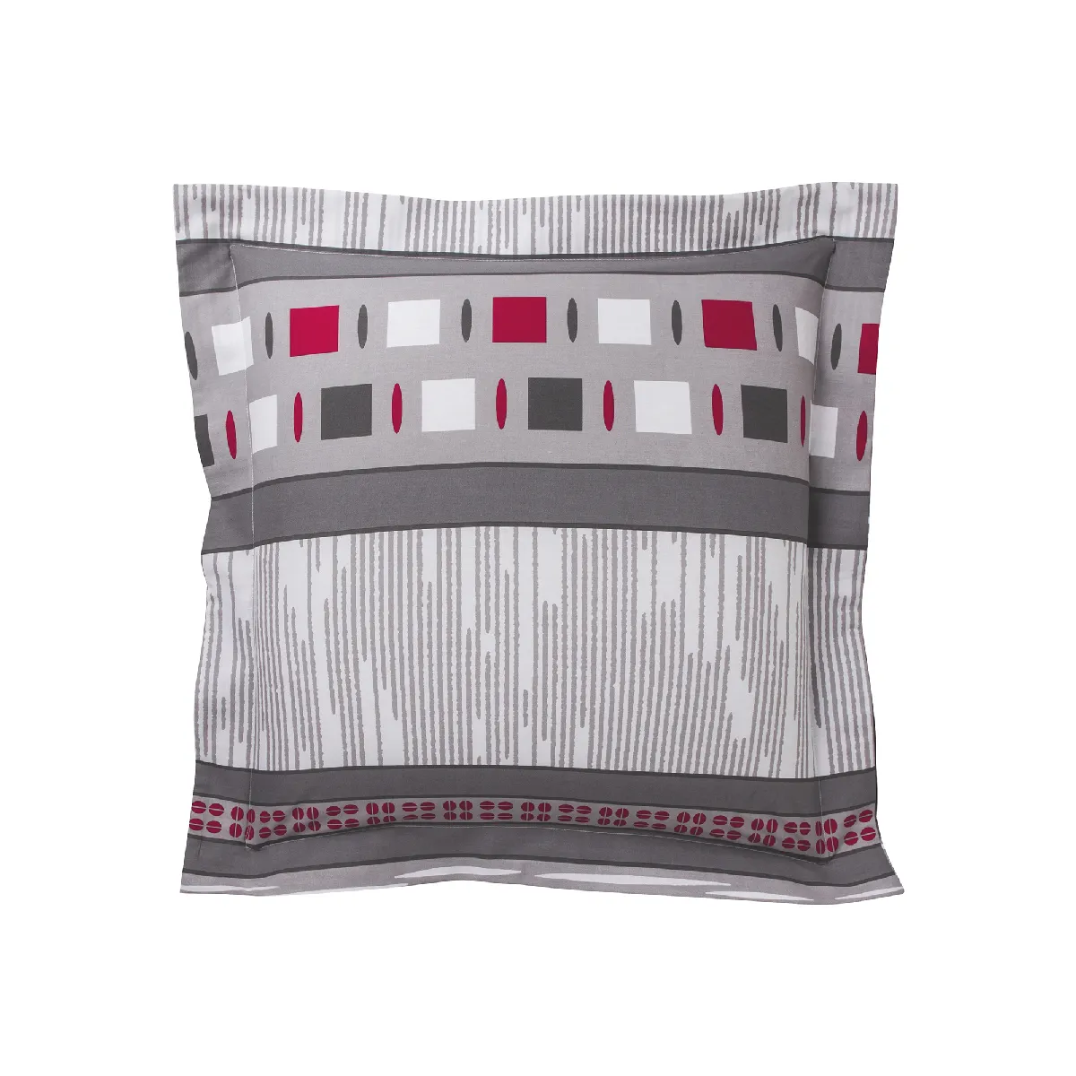 ORIGIN Taie D'oreiller Imprim&eacute;e En Lyocell, Corentin - 63 X 63 Cm - Gris
