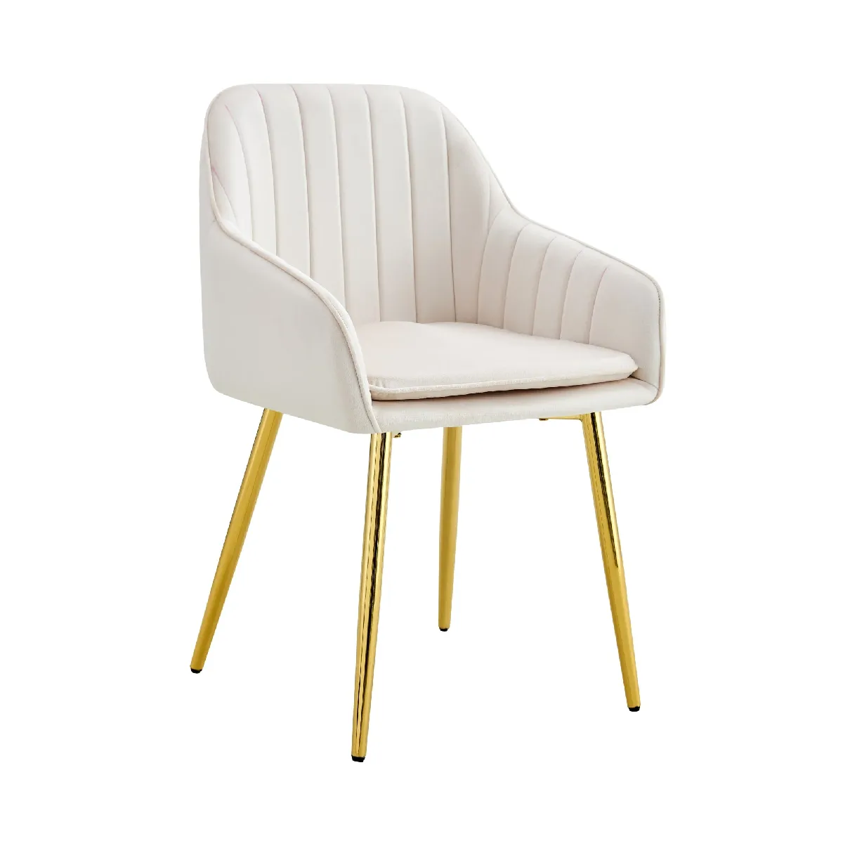 Lot de 2 Chaises salle à manger pied Velours PAMS - vue 2