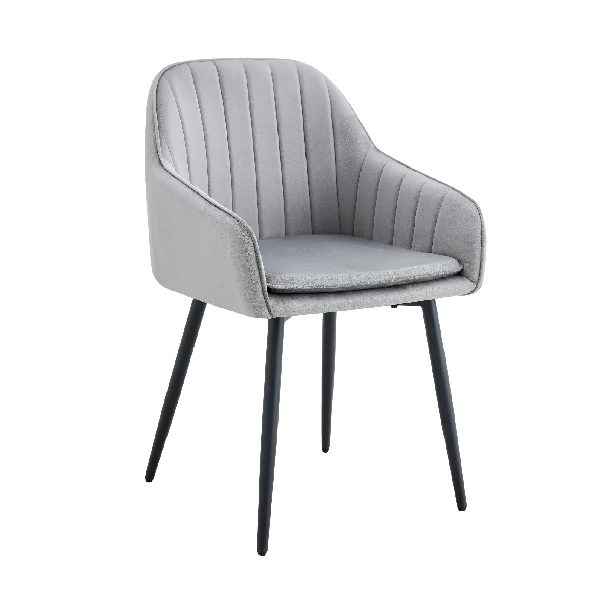 Lot de 2 Chaises salle à manger pied Velours PAMS