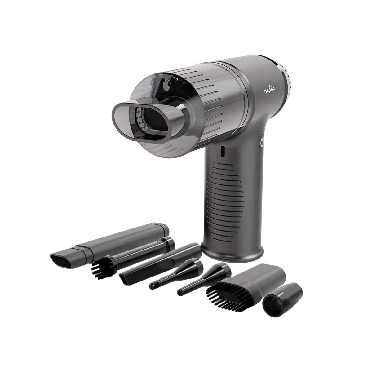 NEDIS  Aspirateur &agrave; Main Souffleur sans fil 90W 8000 Pa Batterie 6000mAh Bac 0.15 L Noir