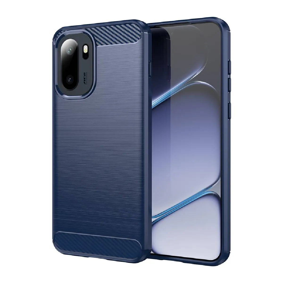 Htdmobiles Bleu Coque Oneplus 15R 5G - Foncé Carbone