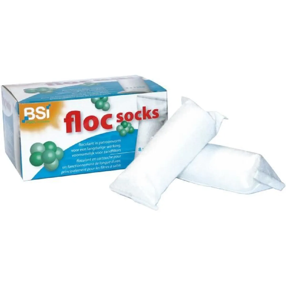BSI Floc Socks Chaussette de Floculation Floculant pour Piscine 8 x