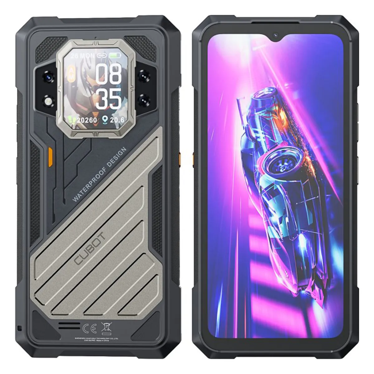 CUBOT Smartphone Kingkong X 5G 6.58"" FHD+ 120Hz 32Go RAM+256Go ROM+1TB TF Batterie 10200mAh-Noir.