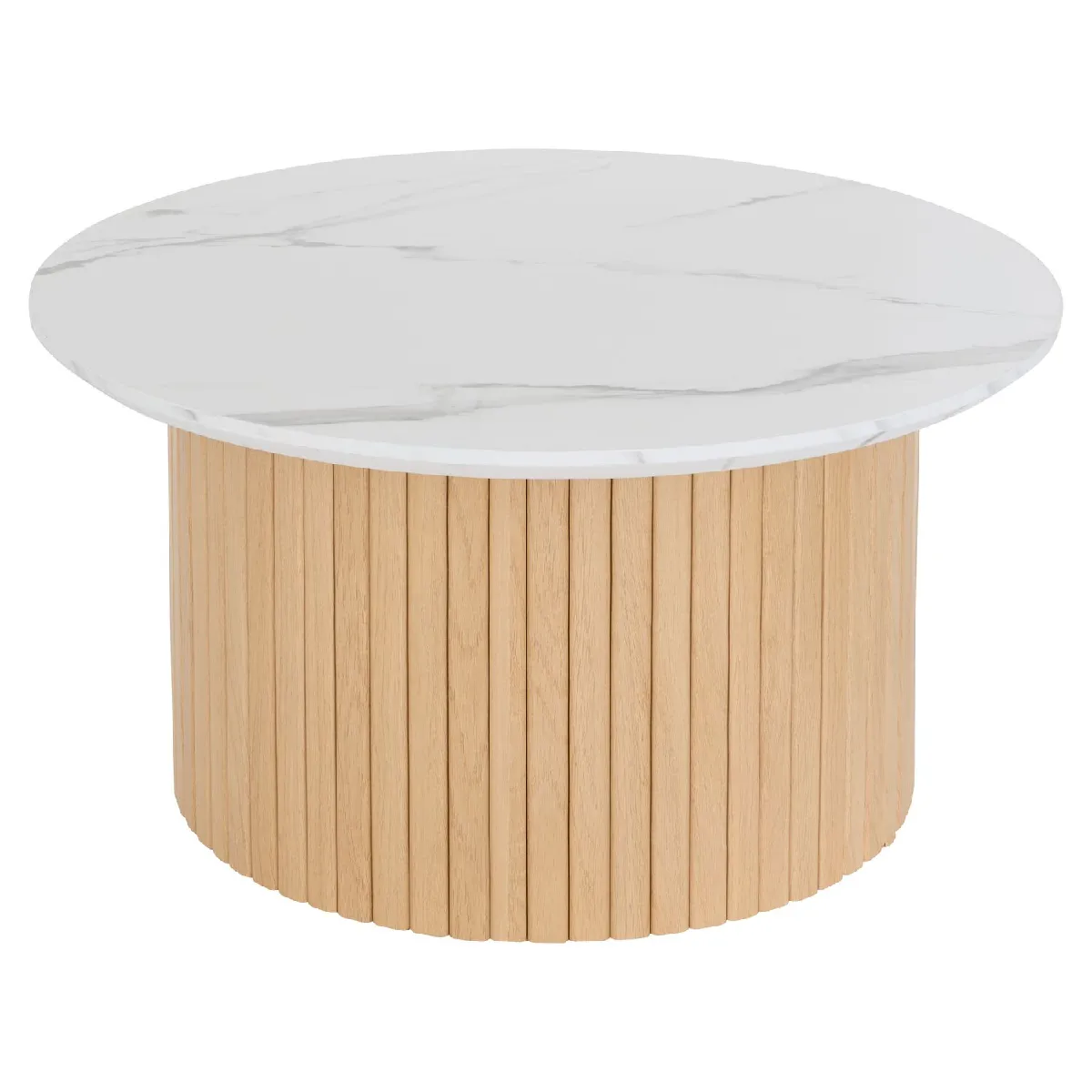 Comparer les prix de Table basse avec plateau effet marbre HOMELYA - Blanc