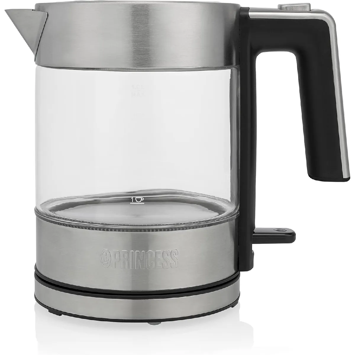 Princess Bouilloire 1 L Verre Et Inox 2200 W