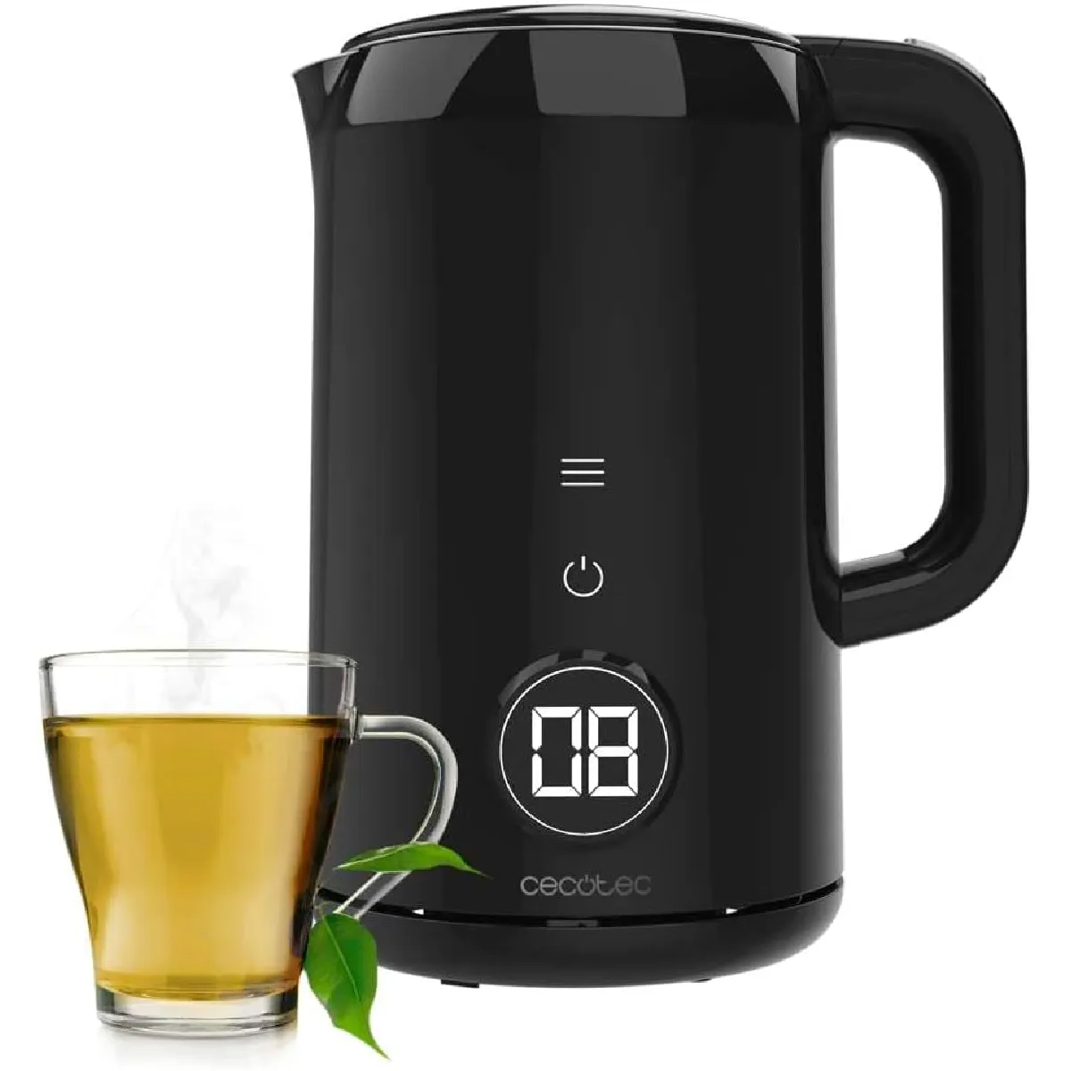Cecotec Noir Bouilloire Électrique 1,7 L Tactile Inox 7 Températures