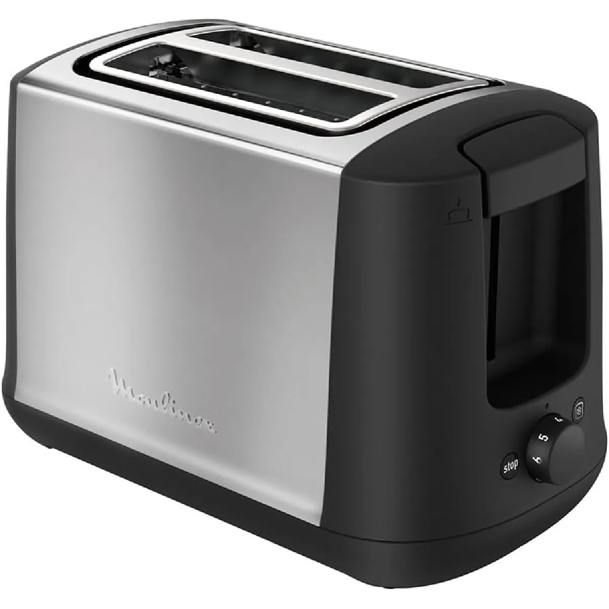MOULINEX Grille-pain Noir Inox 2 Fentes 850W