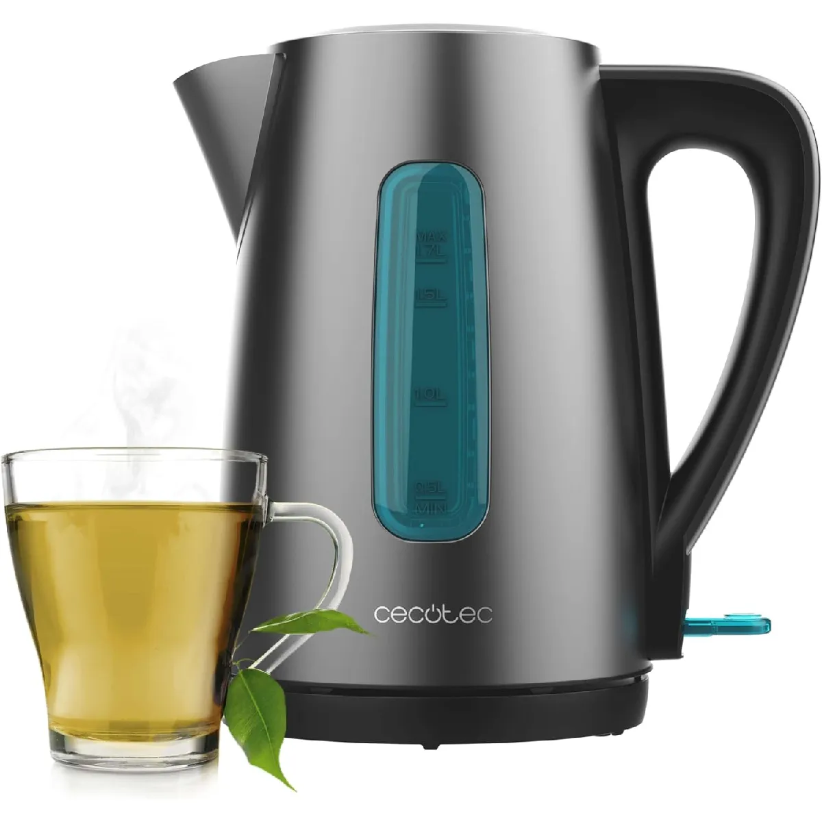 Cecotec Bouilloire Électrique 1,7 L Inox Foncé 2200 W