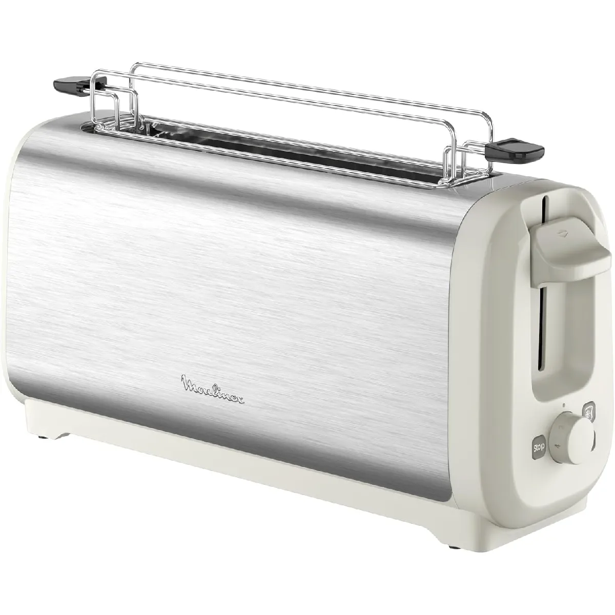 MOULINEX Grille-pain Fente Longue 1430W Inox Rise