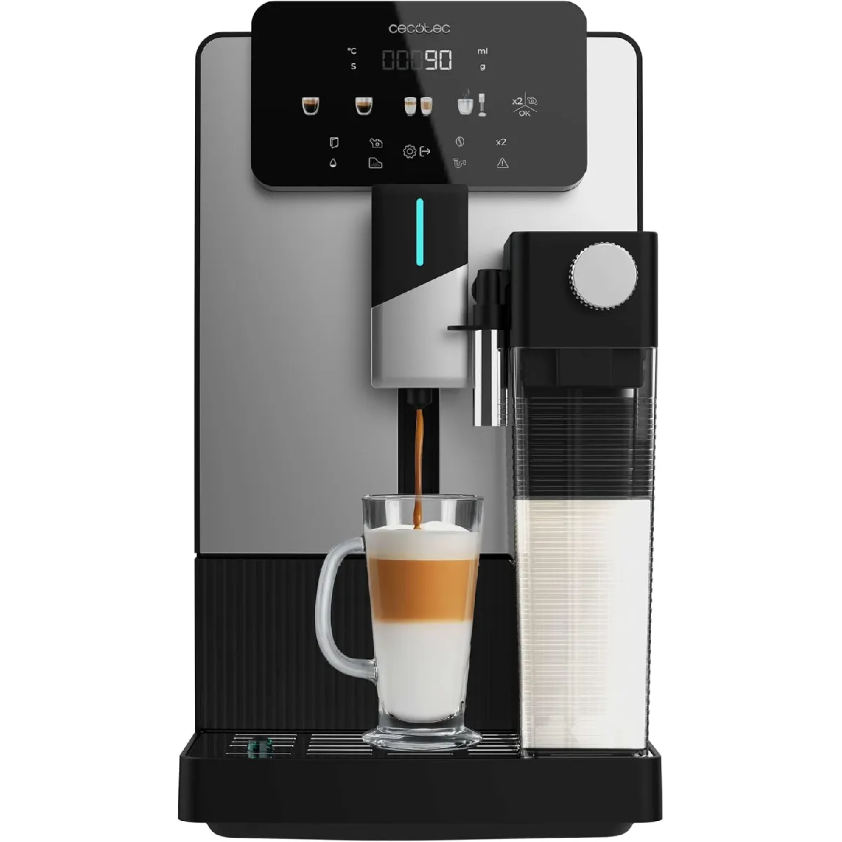 Cecotec Noire Machine À Espresso 1,1 L Avec Moulin Intégré