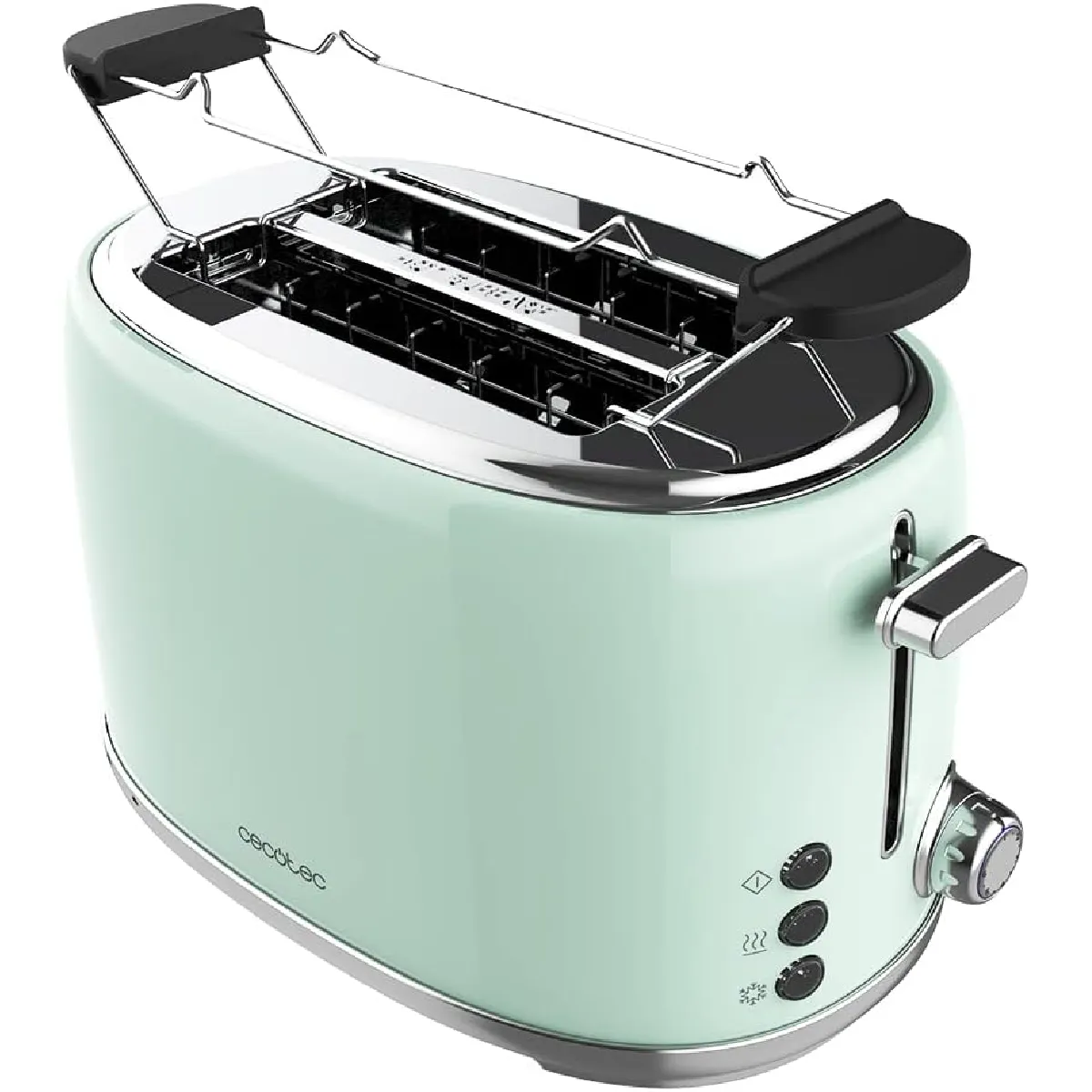 Cecotec Vert Grille-Pain Rétro 2 Fentes 980W
