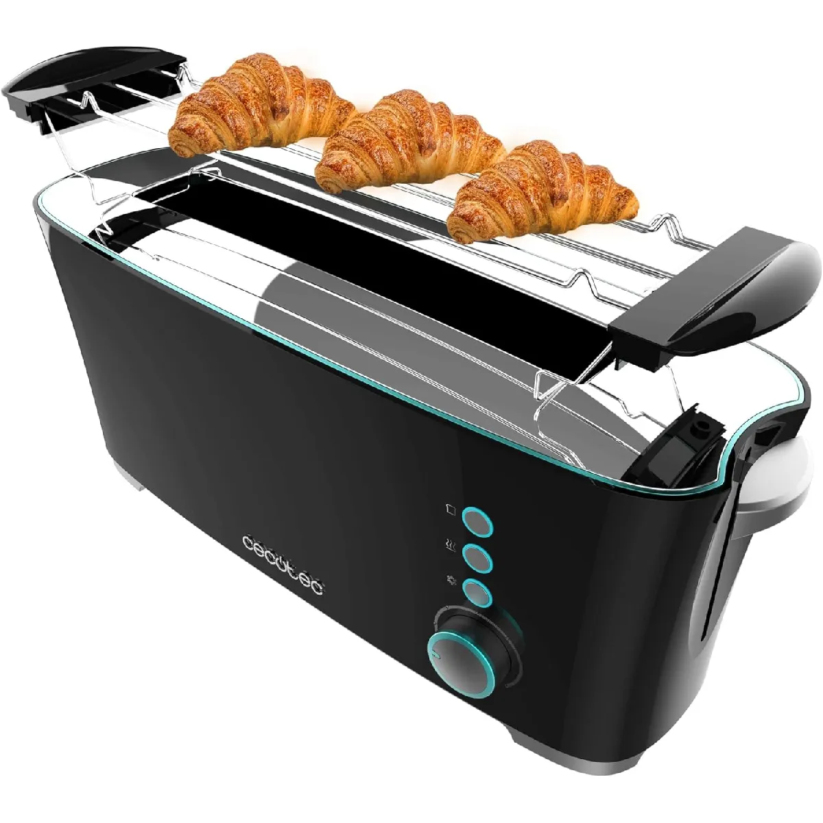 CECOTEC Grille-pain 2 Fentes XL 1000W Noir