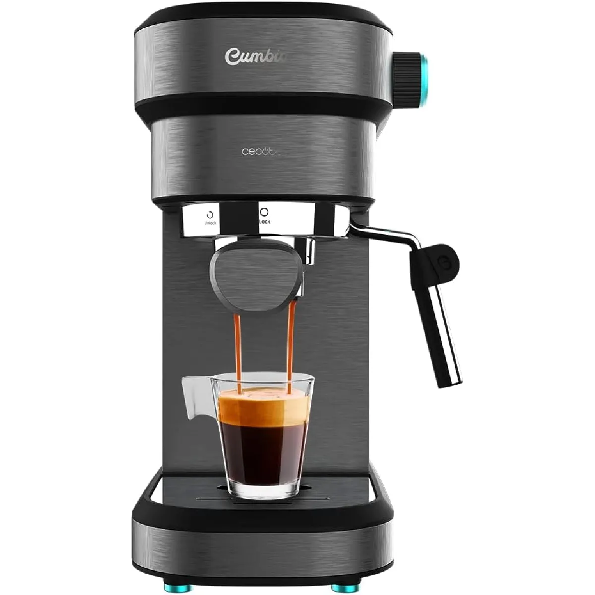 Cecotec Machine Espresso 20 Bars 1,2 L Dark Inox