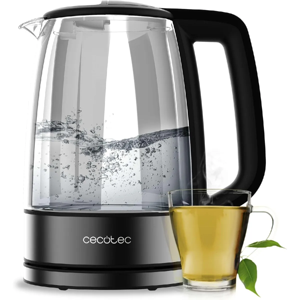 Cecotec Bouilloire Électrique 1,7 L Dark Inox Verre 2200 W