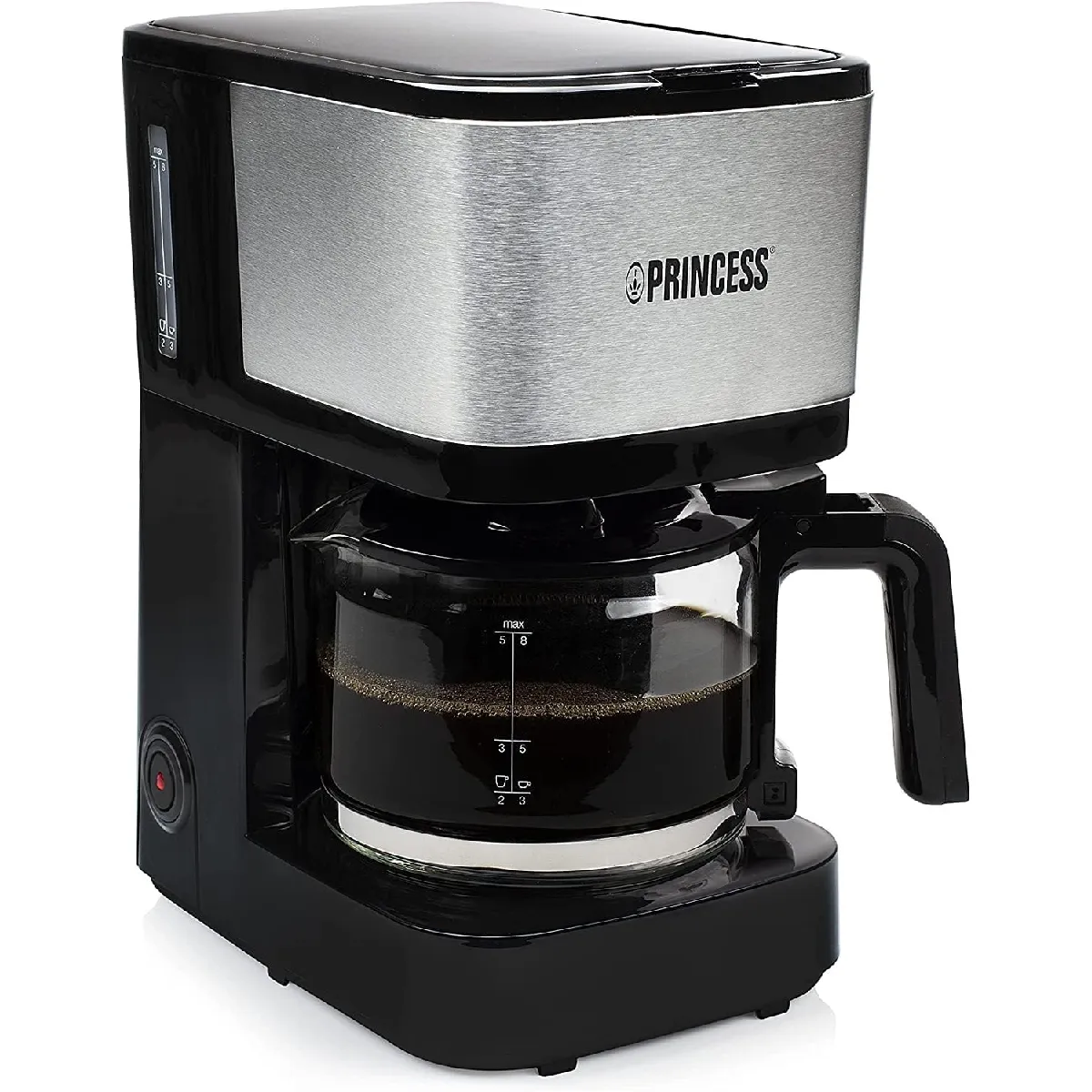Princess Noir Cafetière Filtre 0,75 L Mat & Inox Brossé