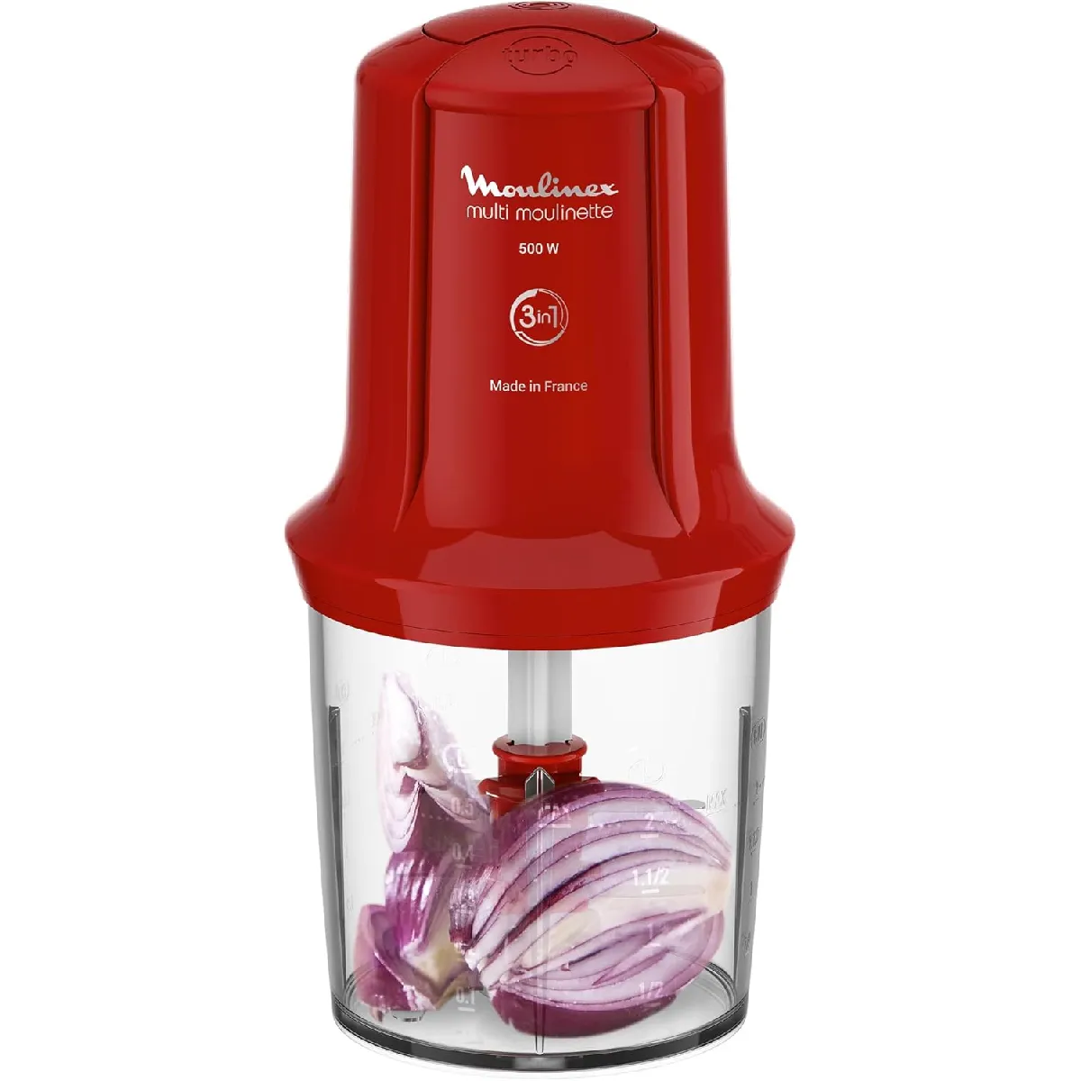 Hachoir Électrique – 6 Lames Inox 2 Vitesses Rubis - vue 2