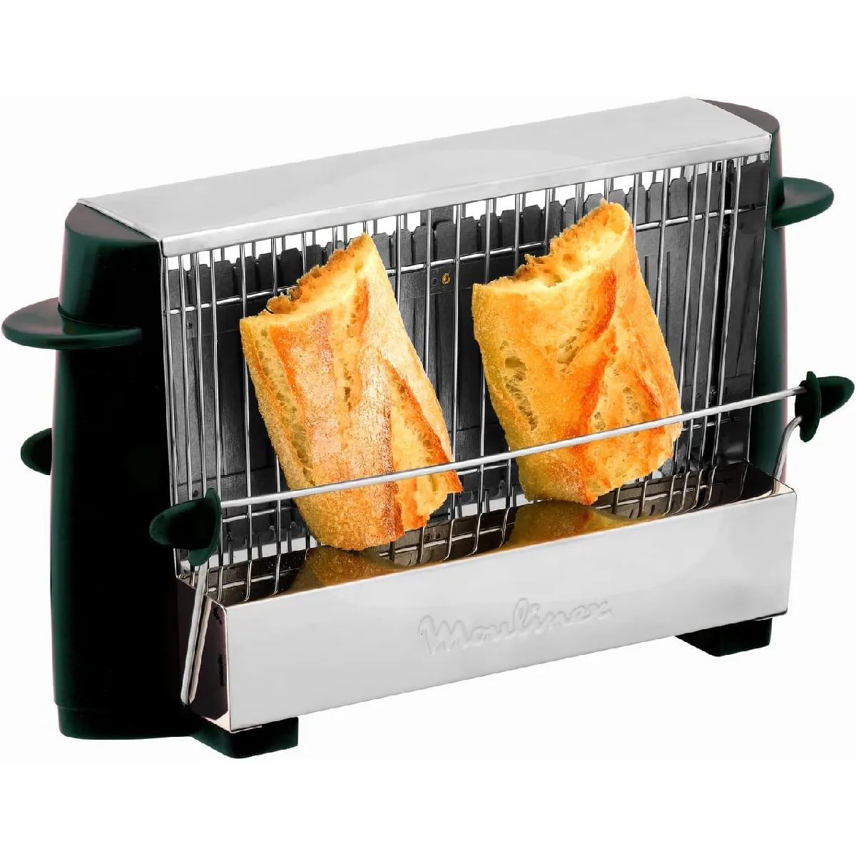 MOULINEX Grille-pain vintage ouvert 4 tranches 760W
