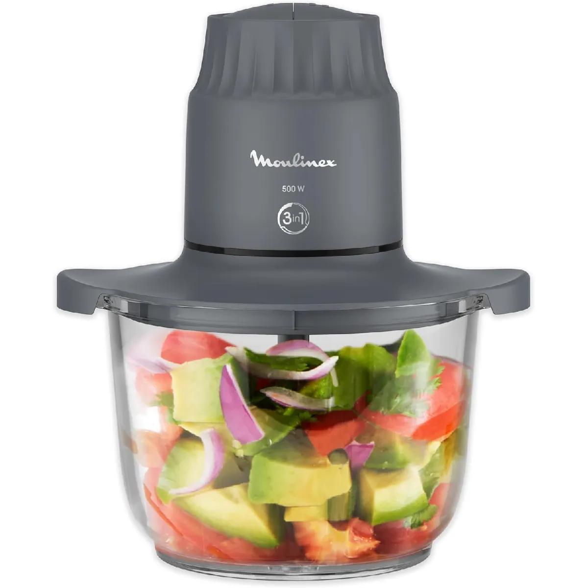 Hachoir Électrique – Bol Verre 4 Lames Inox - vue 2