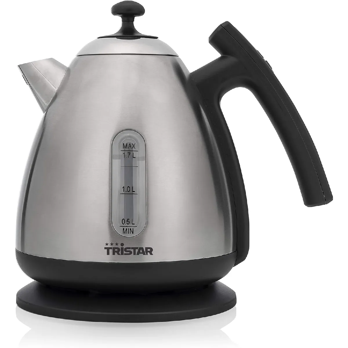 TRISTAR Bouilloire &eacute;lectrique 1,7 L Noir/Inox, Temp&eacute;rature LED 2200 W
