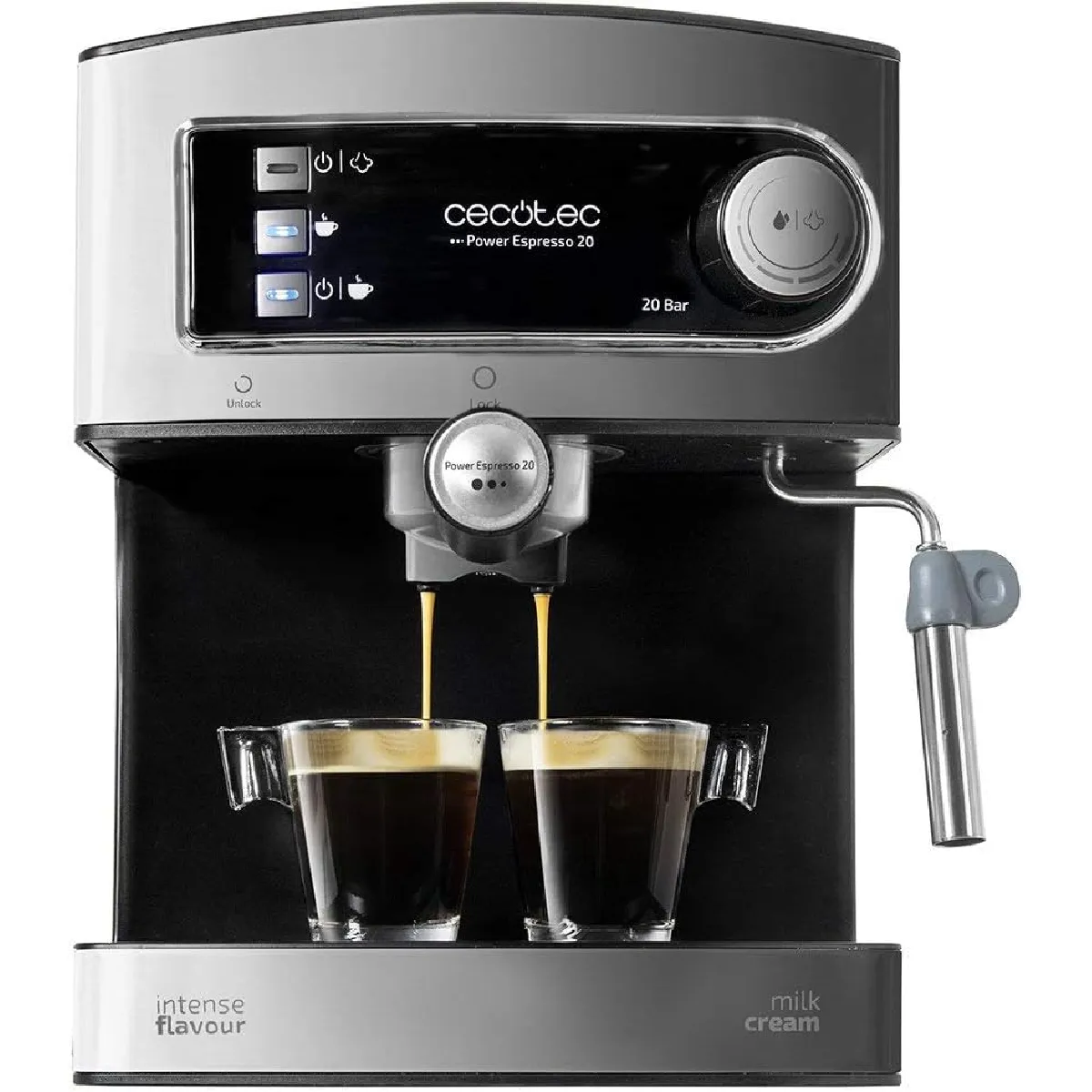 Cecotec Machine À Espresso 1,5 L 20 Bars Inox Cappuccino