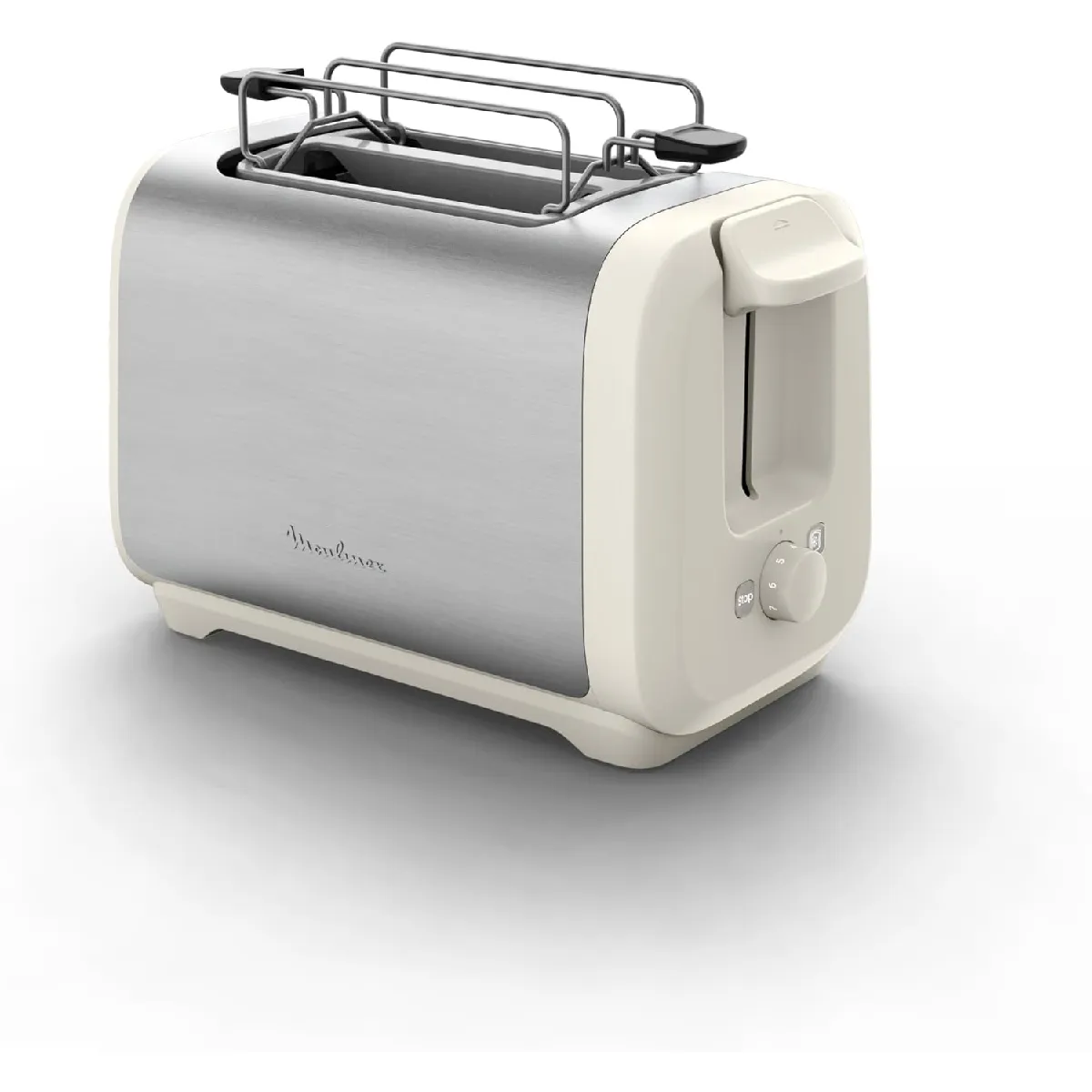 MOULINEX Grille-pain 2 Fentes Inox 1100W Chauffe-viennoiseries