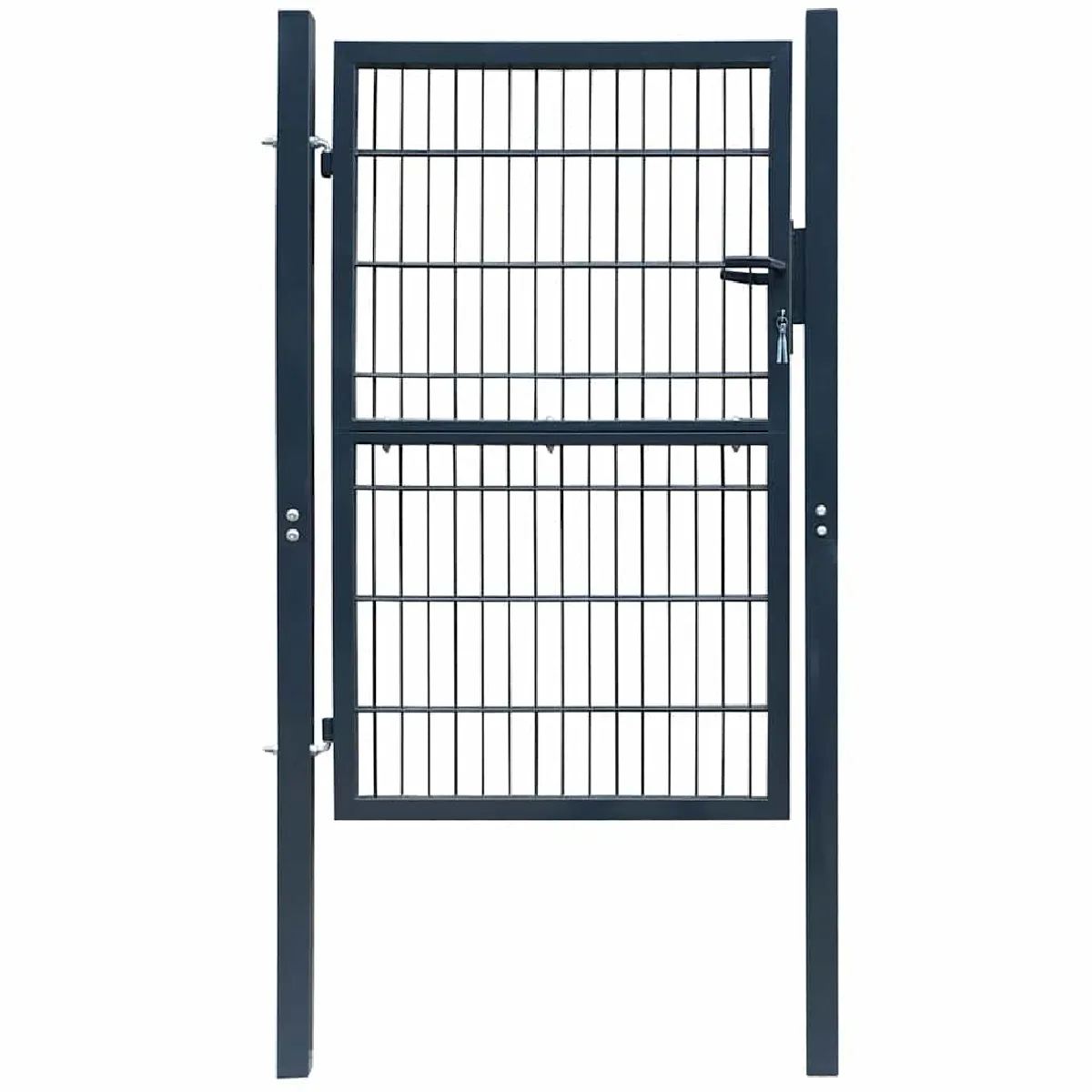 Vidaxl Portillon de Jardin 2D (Single) Acier Gris Anthracite 106x210 cm Porte 141744