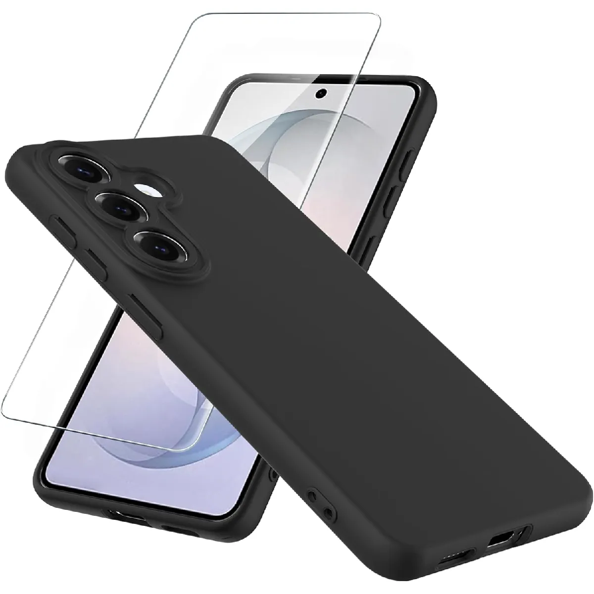 Little Boutik Noir Coque Silicone Avec Verre Trempé Samsung Galaxy S26