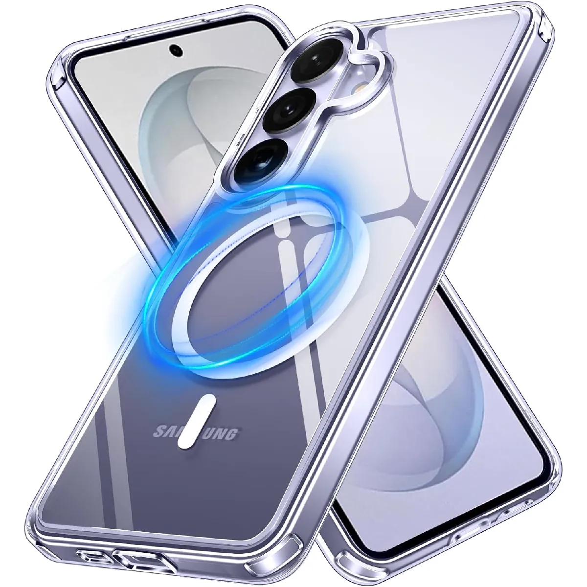 Little Boutik Coque Silicone Compatible Magsafe Samsung Galaxy S26 - Transparent