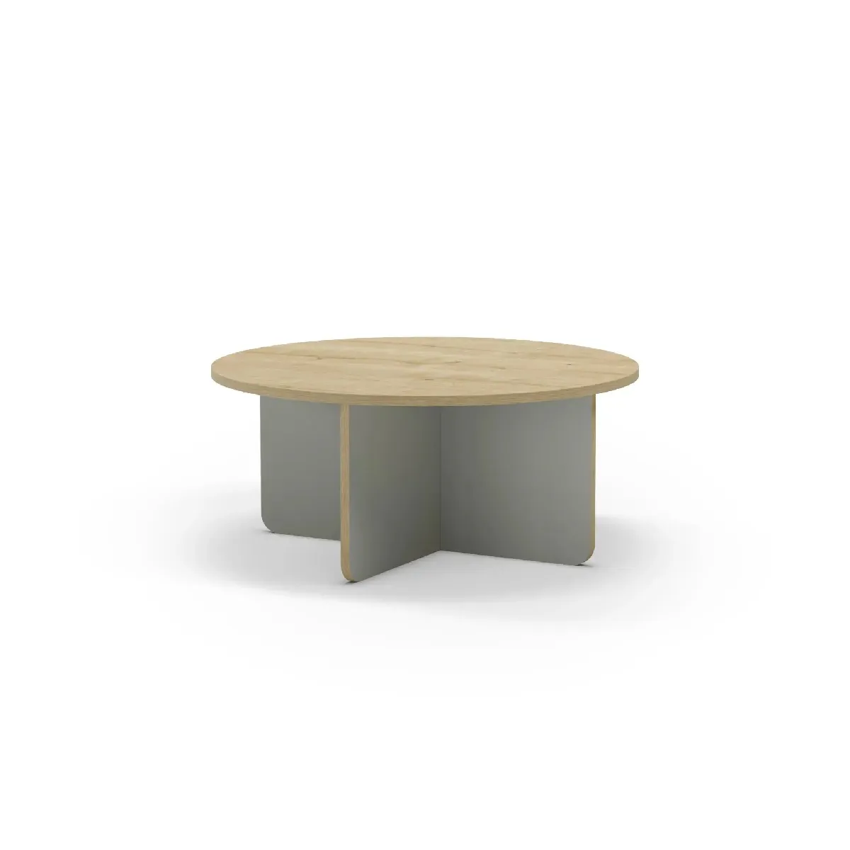 Table basse ronde 80 cm en mélamine