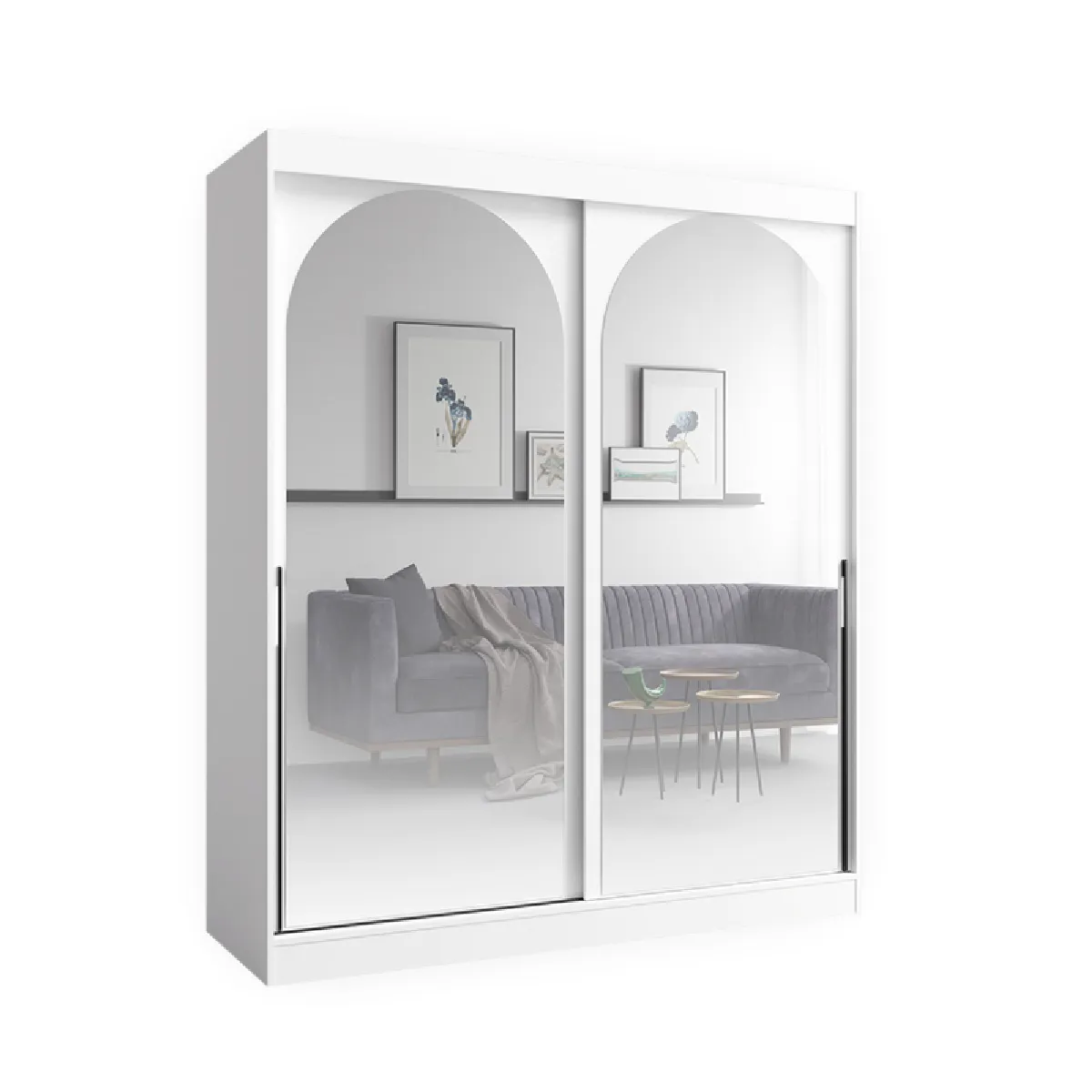 Bibliothèque pour Séjour en Bois H. 215 x . 180 x P. 65 cm - vue 2