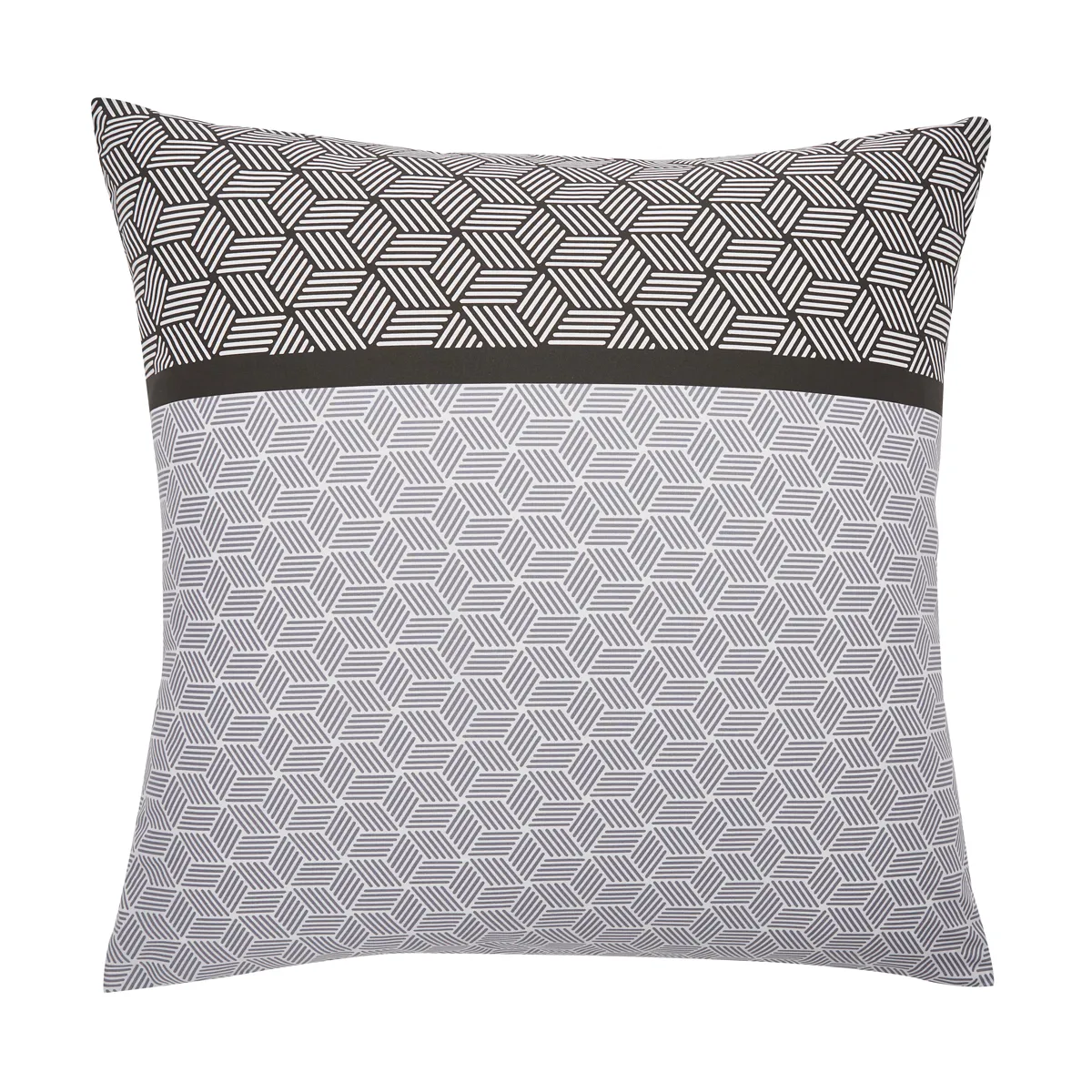 ORIGIN  Taie d'oreiller en Bambou - 63 x 63 cm - Blanc et noir