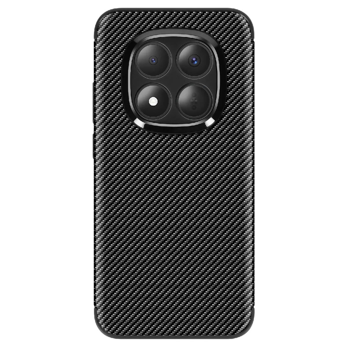 Avizar Noir Coque Pour Redmi Note 15 Pro Plus 5G En Silicone Effet Carbone Antidérapante