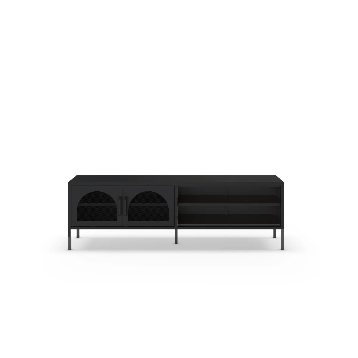 Meuble TV 160 cm en métal - vue 4