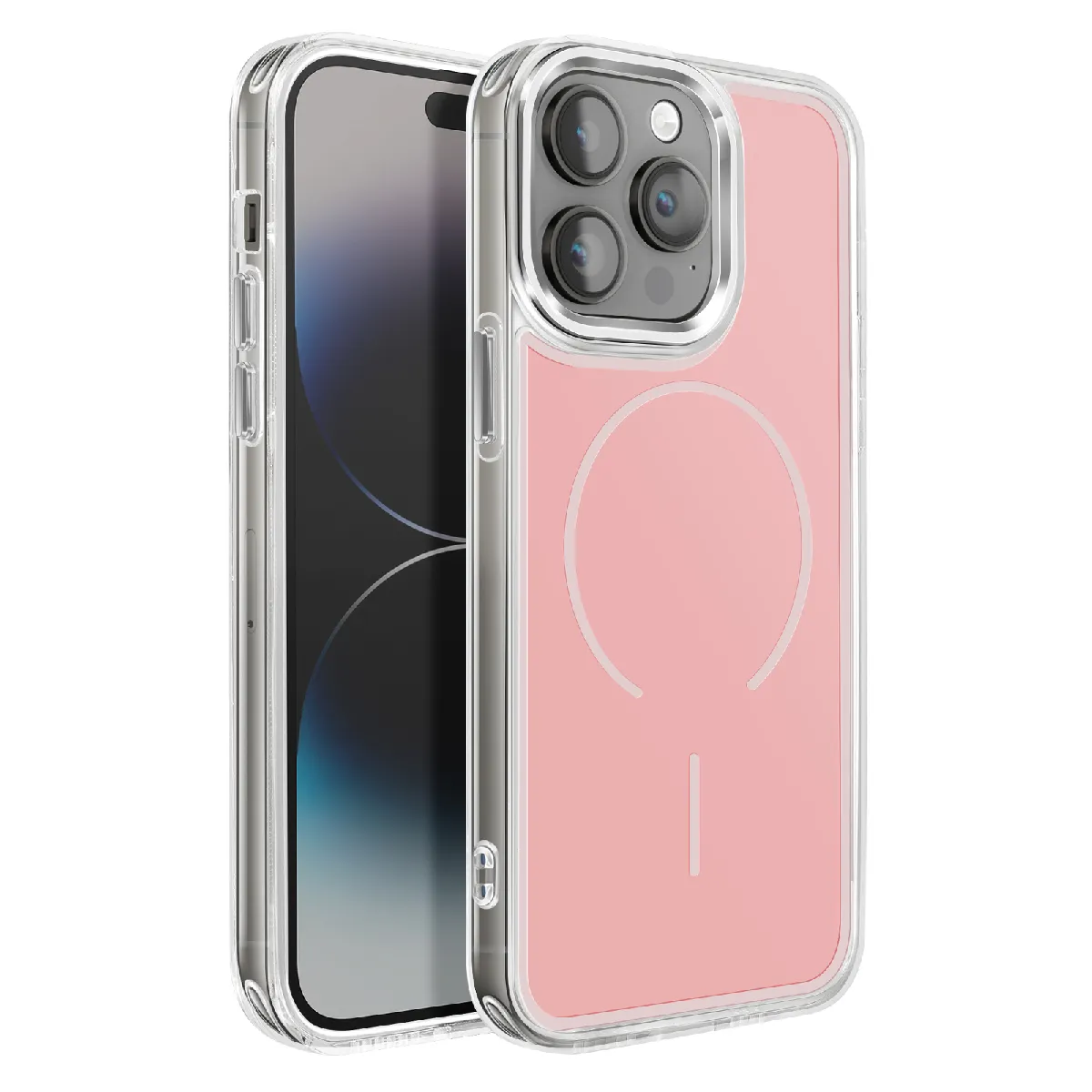 Avizar - Coque MagSafe pour iPhone 14 Pro Max - Protection Renforcée - Rose - Image 2