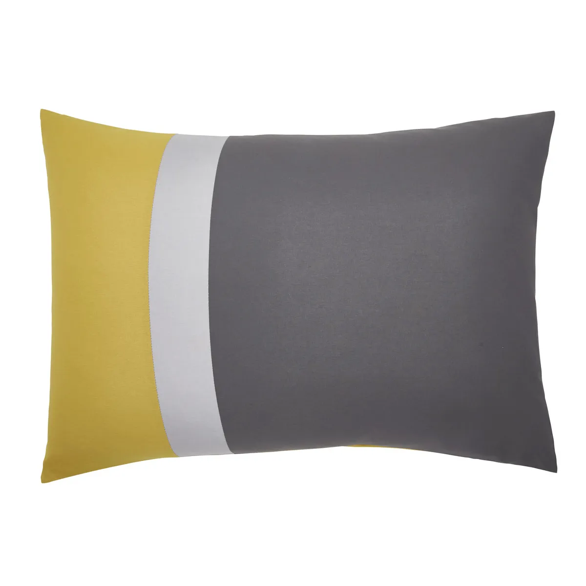 ORIGIN  Taie d'oreiller en Coton - 50 x 70 cm - Gris zinc et curry