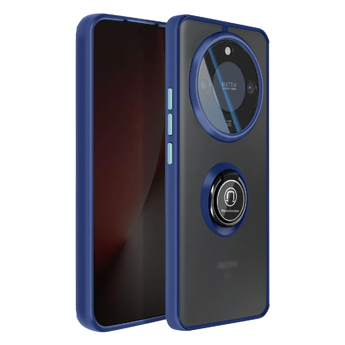 Avizar - Coque pour Honor Magic 8 Lite - Bague Magnétique - Bleu - Image 2
