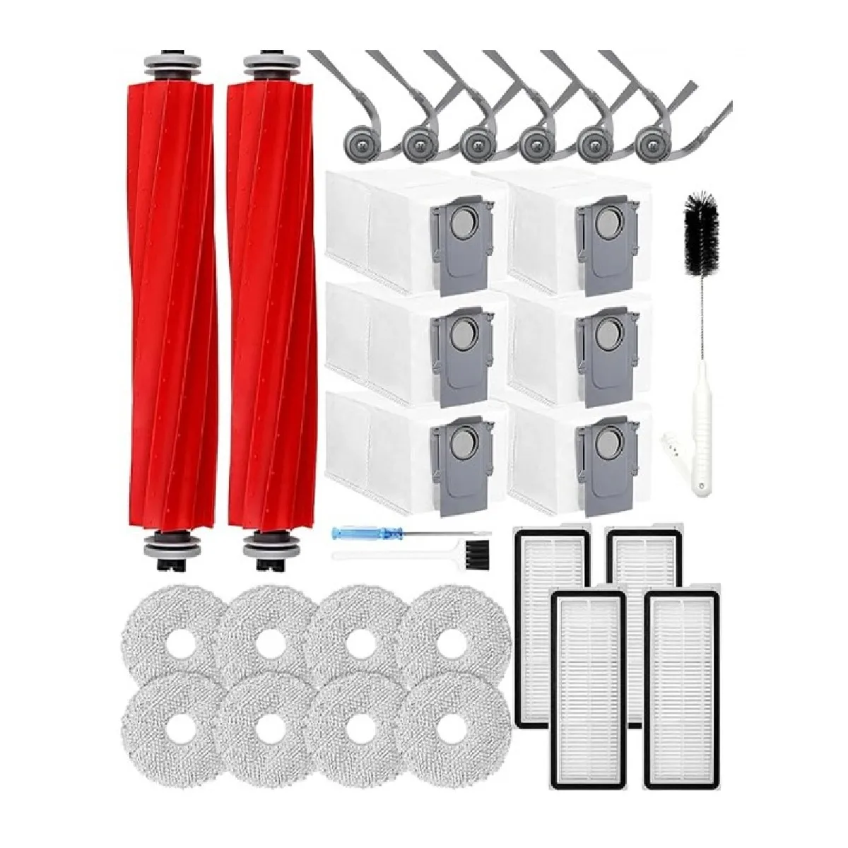 Inf Kit D'accessoires De Remplacement Pour Aspirateur Robot Roborock Qrevo Series