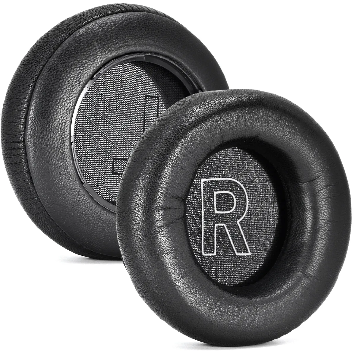 Inf Noire Coussinets D'oreille En Peau D'agneau Pour B&O Beoplay H9 - Pack De 2