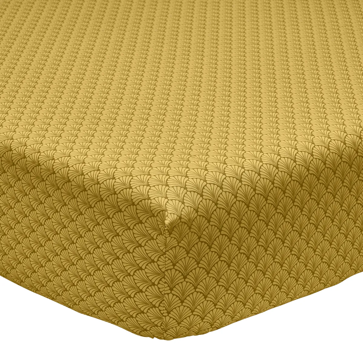 Origin Drap housse en Bambou - 90 x 190 cm - Jaune Curry