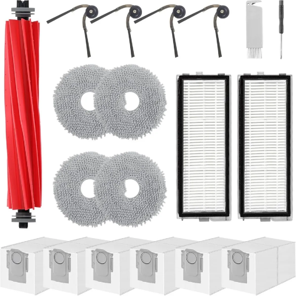 Inf Kit De Pièces De Rechange Pour Aspirateur Robot Roborock Qrevo Series - Compatible Qv35a/Q