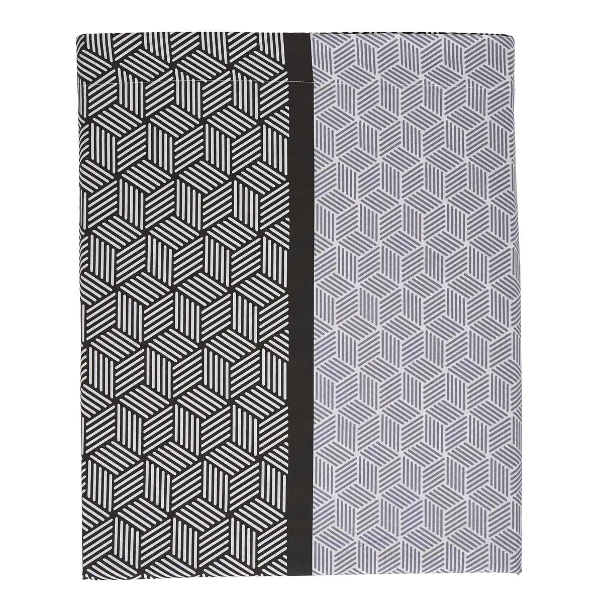 ORIGIN  Drap plat en Bambou - 240 x 300 cm - Blanc et noir