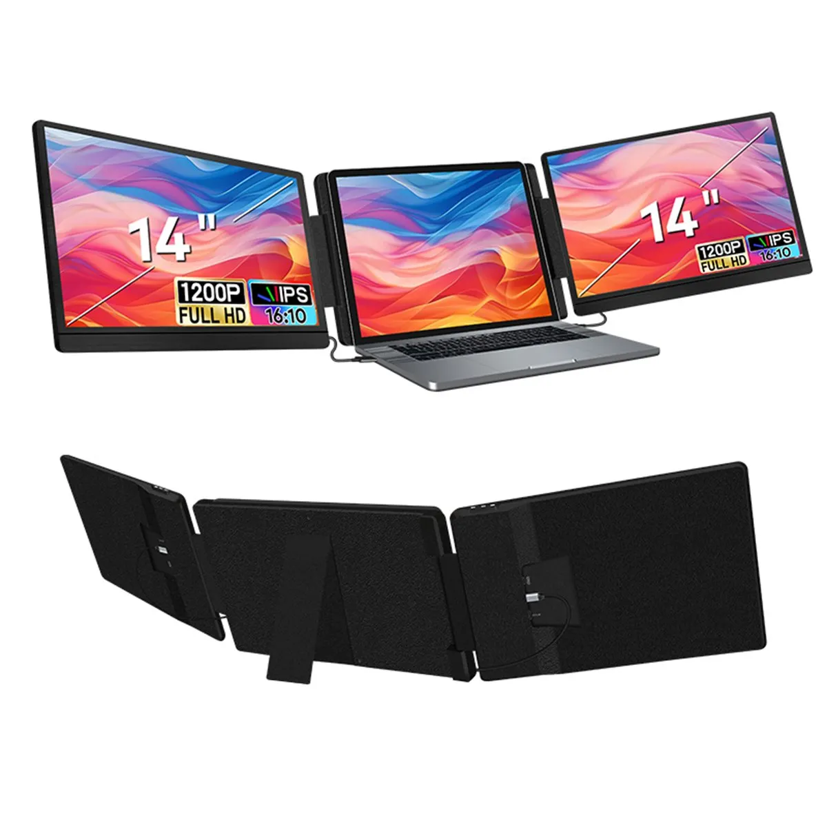 Ecran PC FOPO S7 14" Full HD IPS Double USB-C Mini HDMI Pliant - Image 3